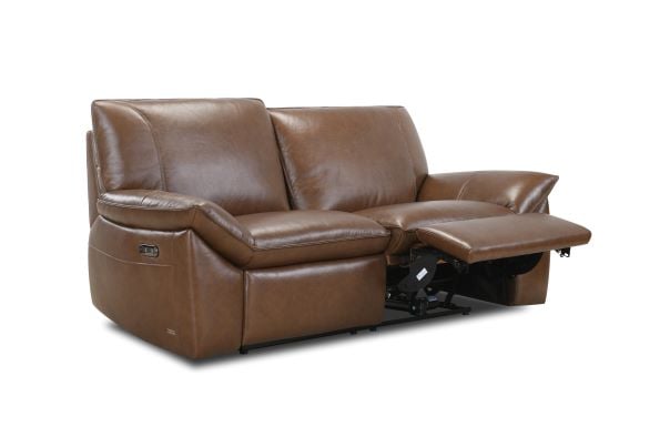 Brand New Vera Power Reclining Leather Sofa Reduced 65% Only 1